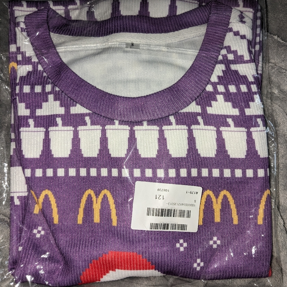 Purple Grimace Holiday Knit Sweaters
